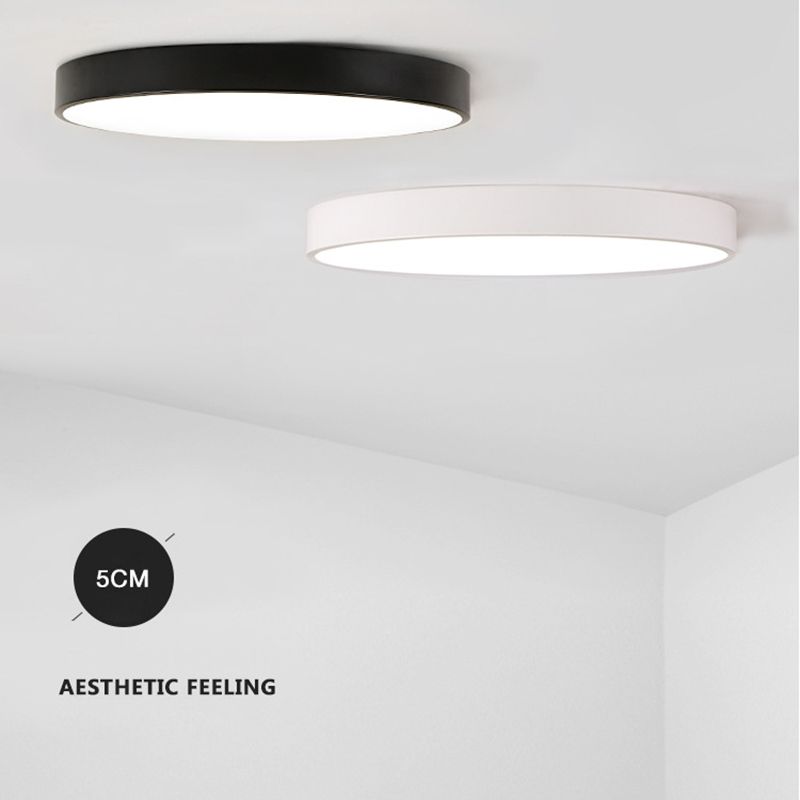 Cylinder Metal Led Surface Mount Ceiling Lights 1-Light Modern Style Flush Mount Light