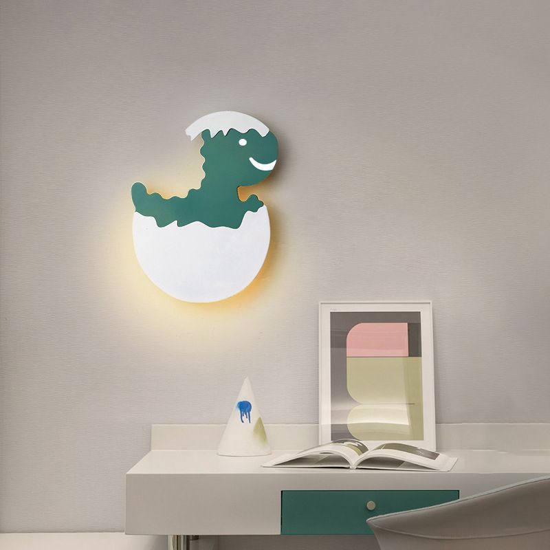 Single Green/Yellow Modernism Wall Mounted Sconce Statement LED Wall Light