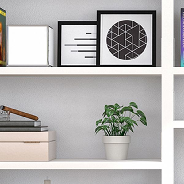 Closed Back Steel Bookshelf Modern Home Living Room Bedroom Standard Bookcase