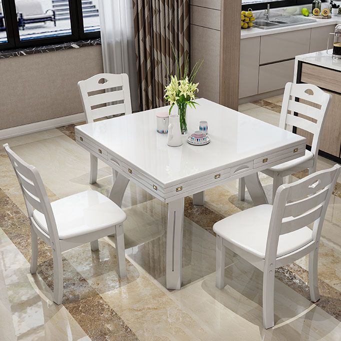 Solid Wood Dining Table Extendable Dining Table for Dining Room