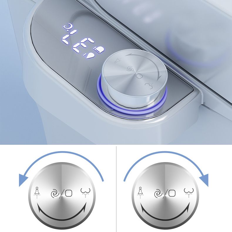 Contemporary 1-Piece Bidet Toilet Floor Mounted White Toilet Bowl for Bathroom