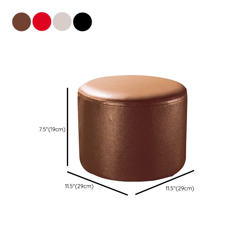 Modern Solid Color Pouf Mildew Resistant Round Pouf for Drawing Room