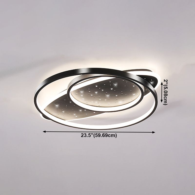 Plafonnier moderne en forme de géométrie en fer, 2 lumières, montage encastré, pour salon et chambre à coucher