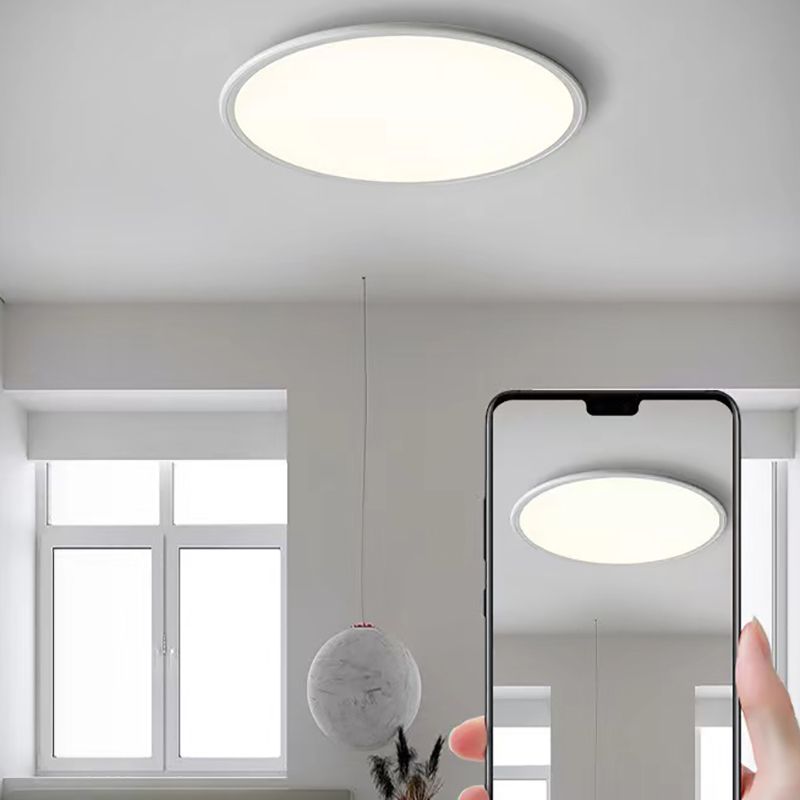 1 Light Geometric Flush Mount Lighting Simplicity Metal Ceiling Light
