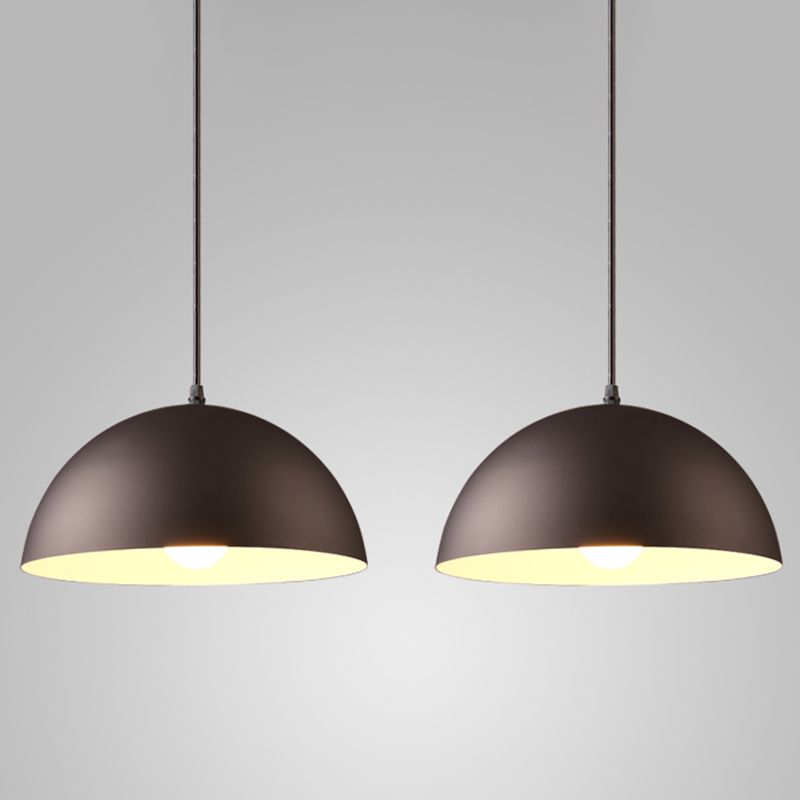 8 Color Optional Half Globe Pendant Lamp Macaron Simple Colorful Metal Hanging Light for Kitchen Dining Room