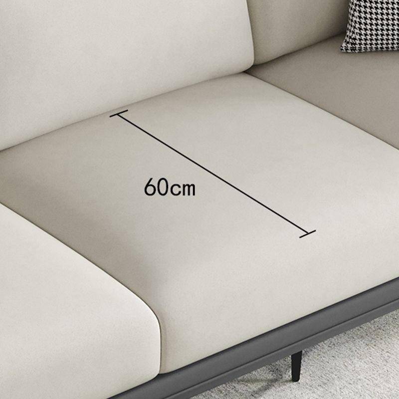 Sofa standard du bras de smoking en faux cuir contemporain avec oreillers de boîtier