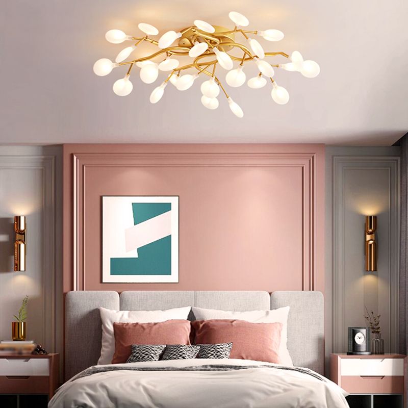 Luz de lámpara de rubor de rama contemporánea luces de montaje de lavado de metal para sala de estar