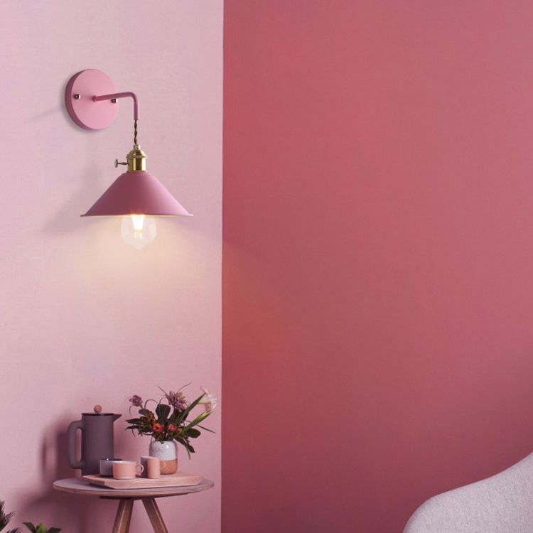 Modern Style Cone Wall Mounted Lamps Metal 1 Light Wall Lighting Ideas