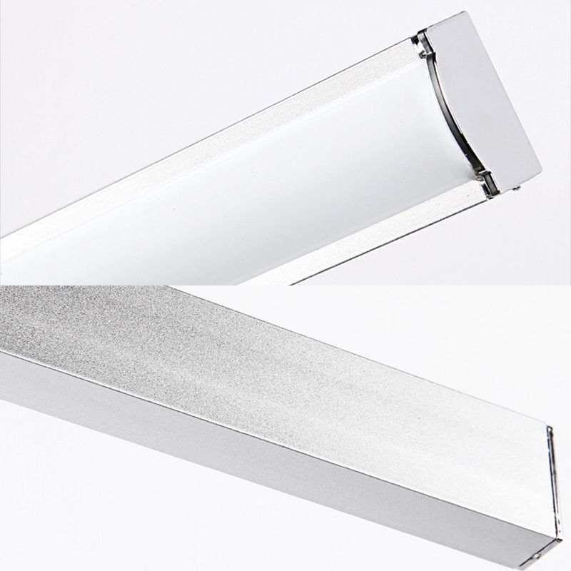 Aluminium rechthoek ijdelheid verlichting eenvoudige stijl 19 "/23" breedte LED SCONCE Wandlicht in chroom, warm/wit licht