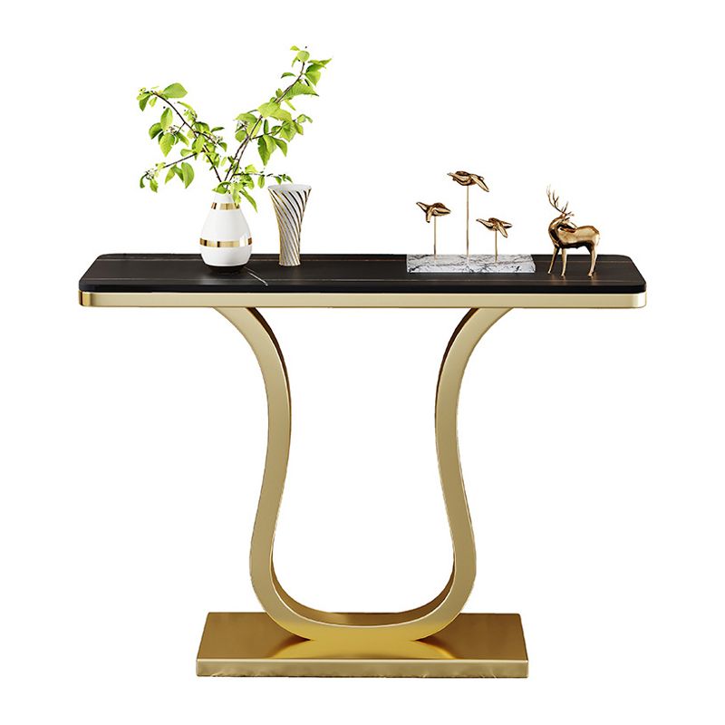 Rectangle Console Accent Table Antique Finish Console Sofa Table in Stone