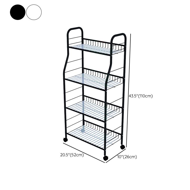 Contemporary Standard Bookshelf Open Back Metal Bookcase with Shelves