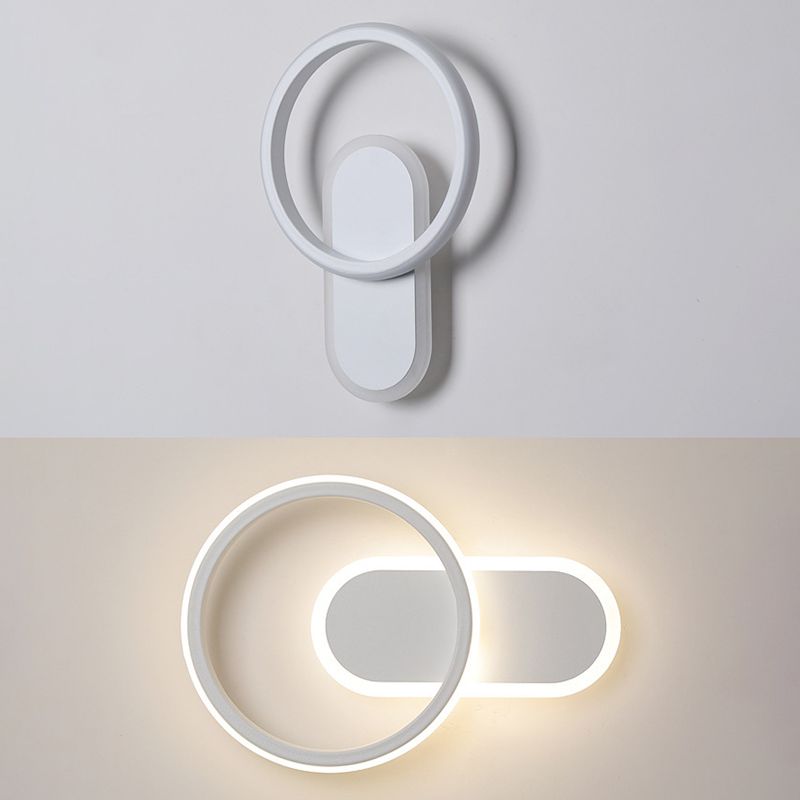 Single Modernism White Wall Mounted Sconce LED Statement Wall Light