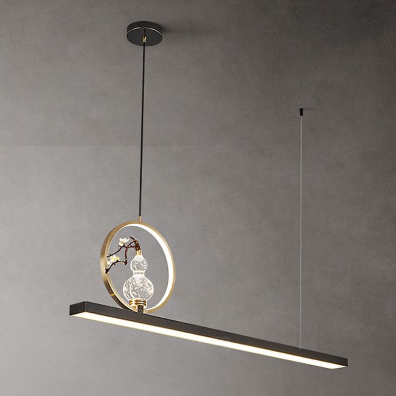 Iluminación colgante de metal de 2 luces con luces esféricas de estilo moderno con sombra acrílica