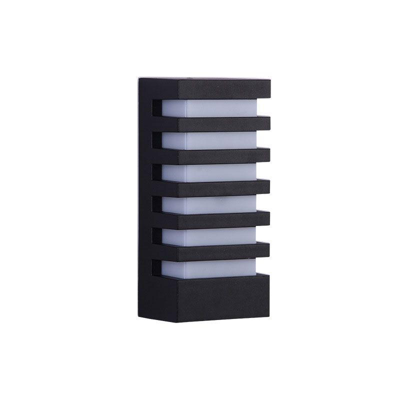 Rechthoek LED Wall Mounted Light Simplicity Metallic Courtyard Wall Sconce Lighting