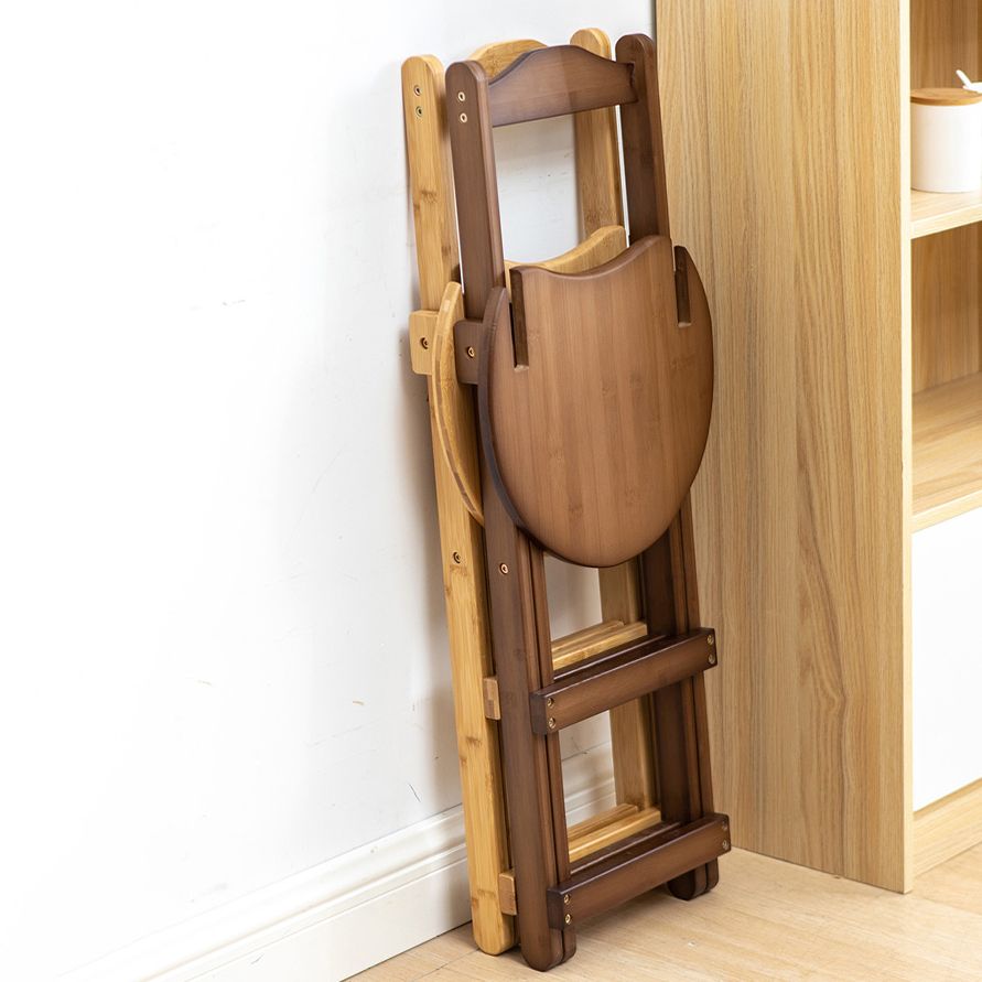 Modern Folding Armless Counter Stool Wood Living Room Bar Stool with Footrest