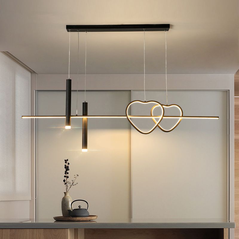 Cylinder Shape Island Lights Contemporary Style Metal 5 Light Island Lighting