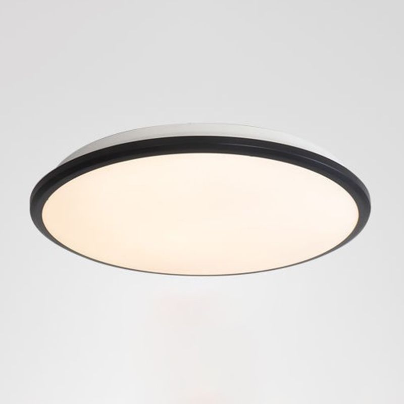 Plafonnier LED de forme ronde acrylique moderne 1 lumière encastré pour salon salle de bain