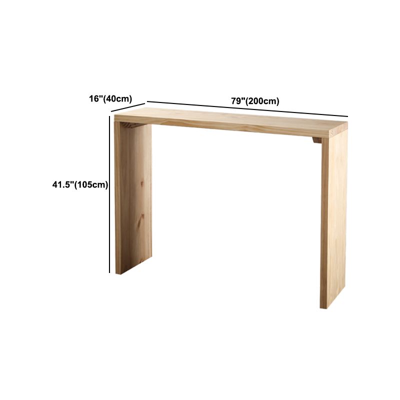 Full Natural Bar Table Set Contemporary 1/2/3 Pieces Rectangular Pub Table Set