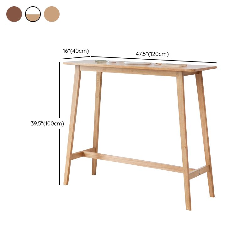 Wooden Rectangular Table, Modern Style Home Living Room Against The Wall Bar Table