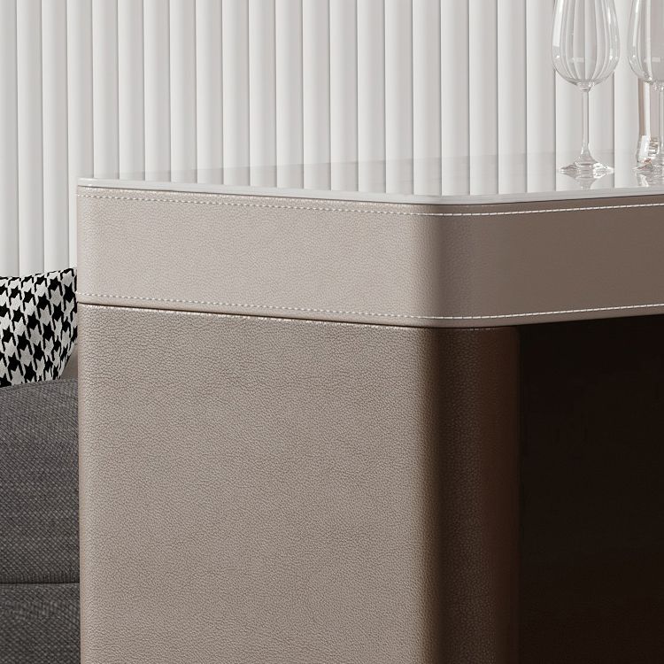 Modern Style Stone Bar Dining Table Rectangle Bar Table for Living Room