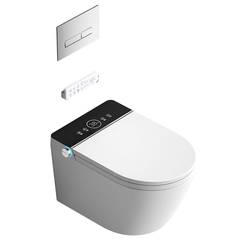 Dual Flush Wall Hung Toilet Set Elongated Deodorizing Wall Mounted Bidet