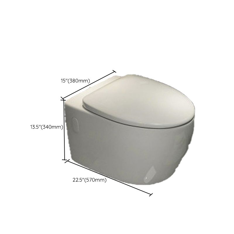 Modern Ceramic Flush Toilet White Wall Hung Toilet Bowl for Washroom
