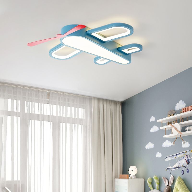 Airplane Shape Ceiling Fixtures Kids Style Metal 5 Lights Ceiling Mounted Lights