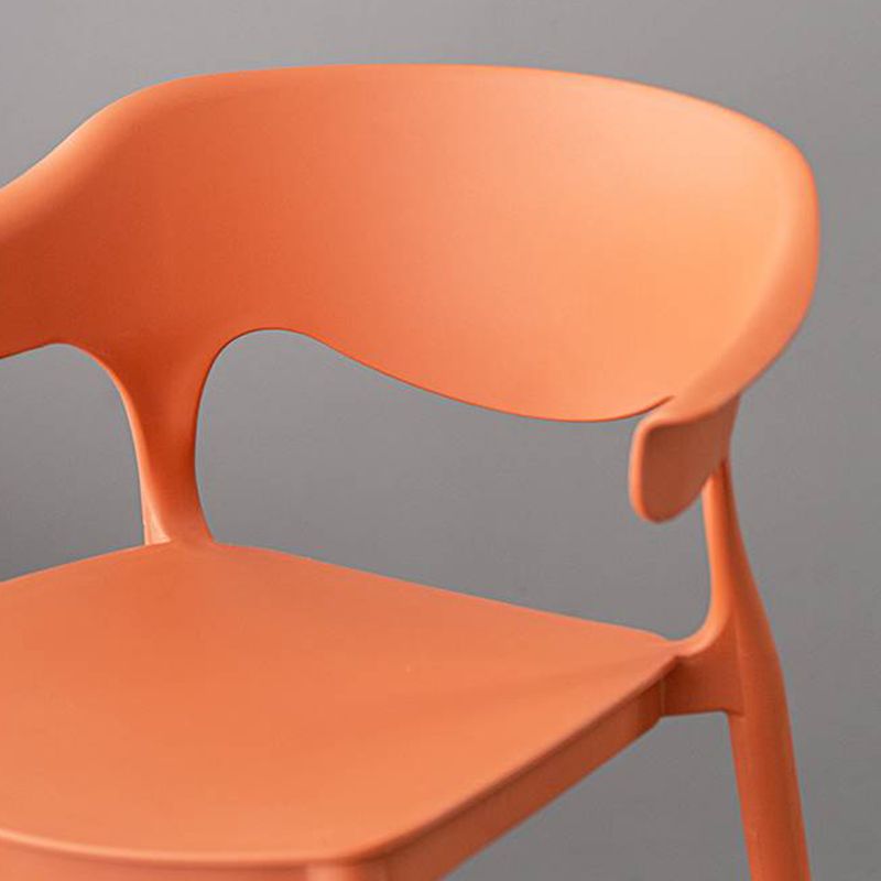 Industrial Stackable Bar Height Stool Plastic Low Back Bar Stool for Dining Room