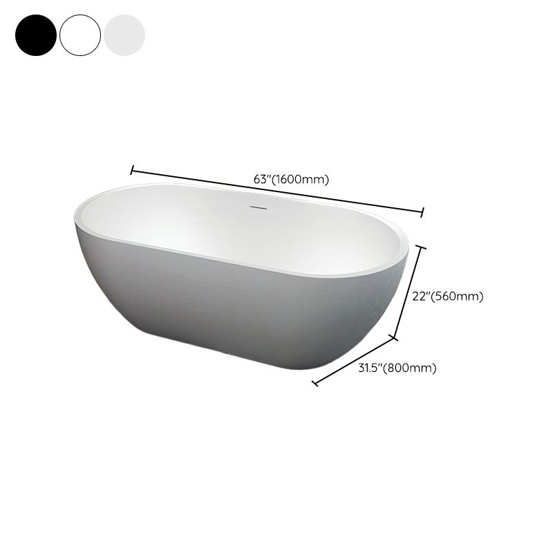 Stone Soaking Oval Bathtub Antique Finish Freestanding Bath Tub