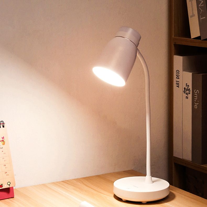 3-Gears Adjustable LED Table Lamp Warm White Light Nordic Macaroon Style Desk Light with Mini Night Light Design