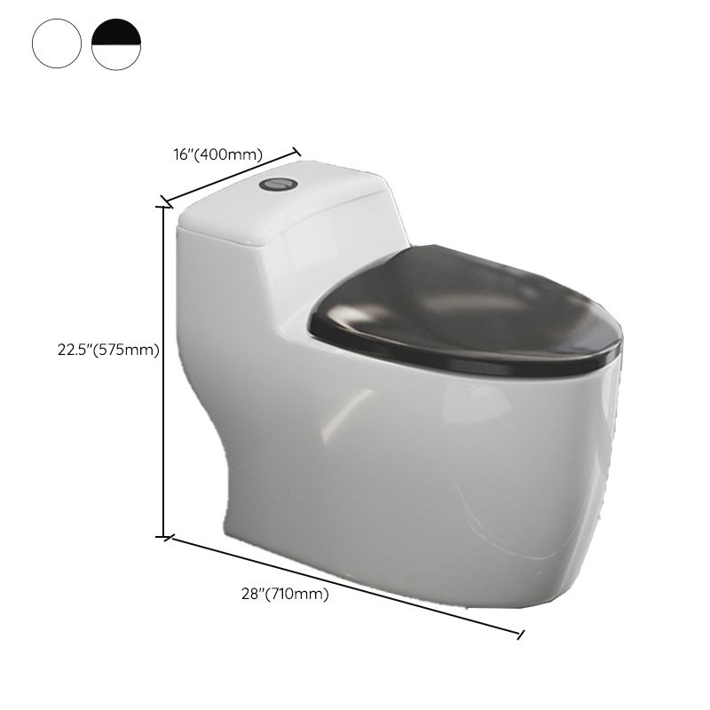 Contemporary Floor Mount Flush Toilet Siphon Jet Toilet Bowl for Washroom