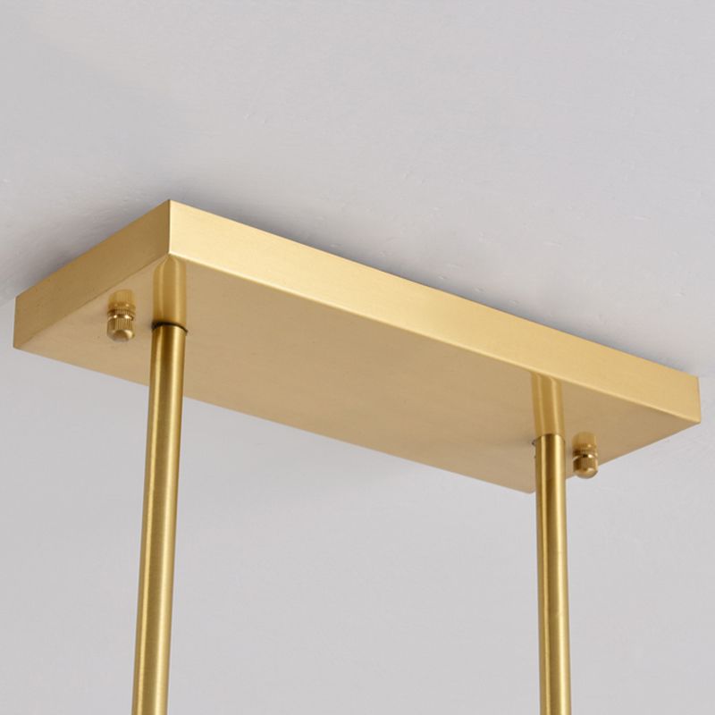 Brass Metal Hanging Pendant Lights Modern Linear Hanging Lamps for Dining Room