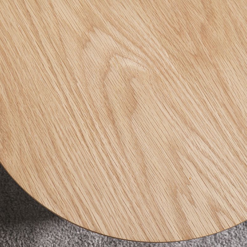 Pedestal Base Design Cocktail Table RoundSolid Wood/acrylic Top Coffee Table