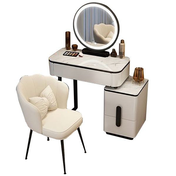 Lighted Mirror Make-up Vanity Luxurious Dressing Table Stool Set