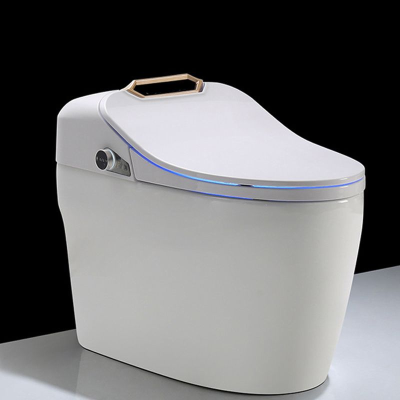 Modern Round-Front One Piece Toilet White Heated Seat Toilet with Seat