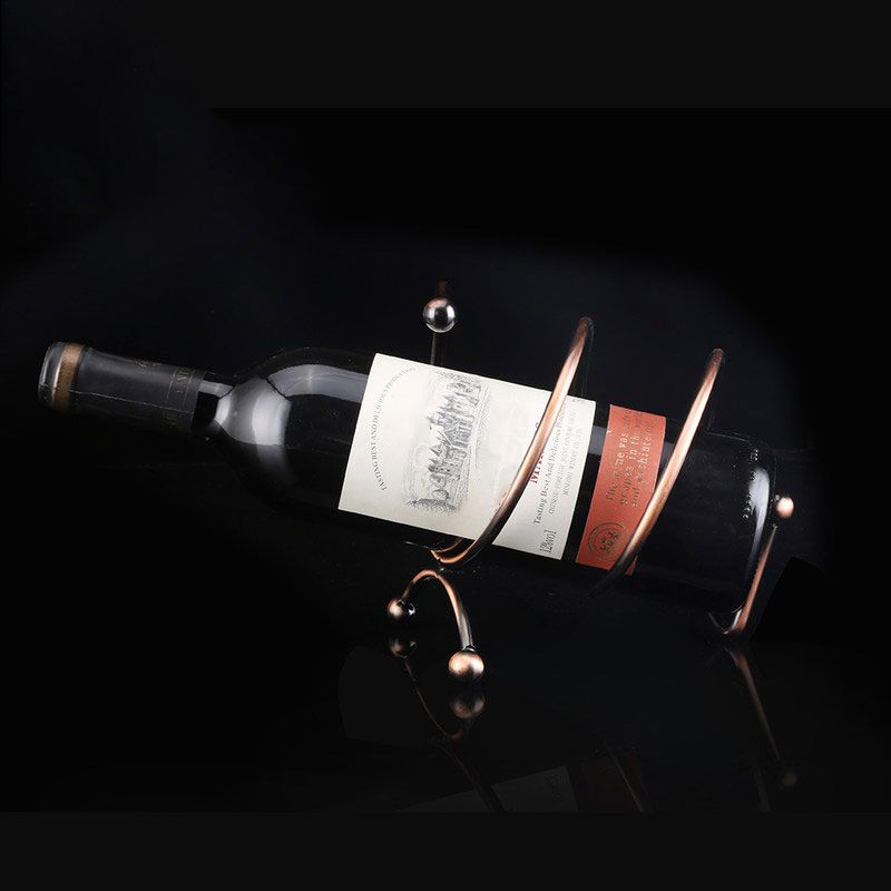 Metal Modern Wine Holder Tabletop Wine Bottle & Glass Rack in Silver/ Gold/ Black