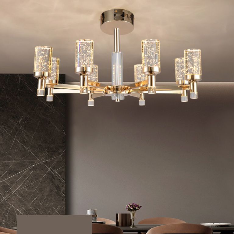 Crystal Contemporary Hanging Light Fixtures Sputnik Ceiling Light for Living Room
