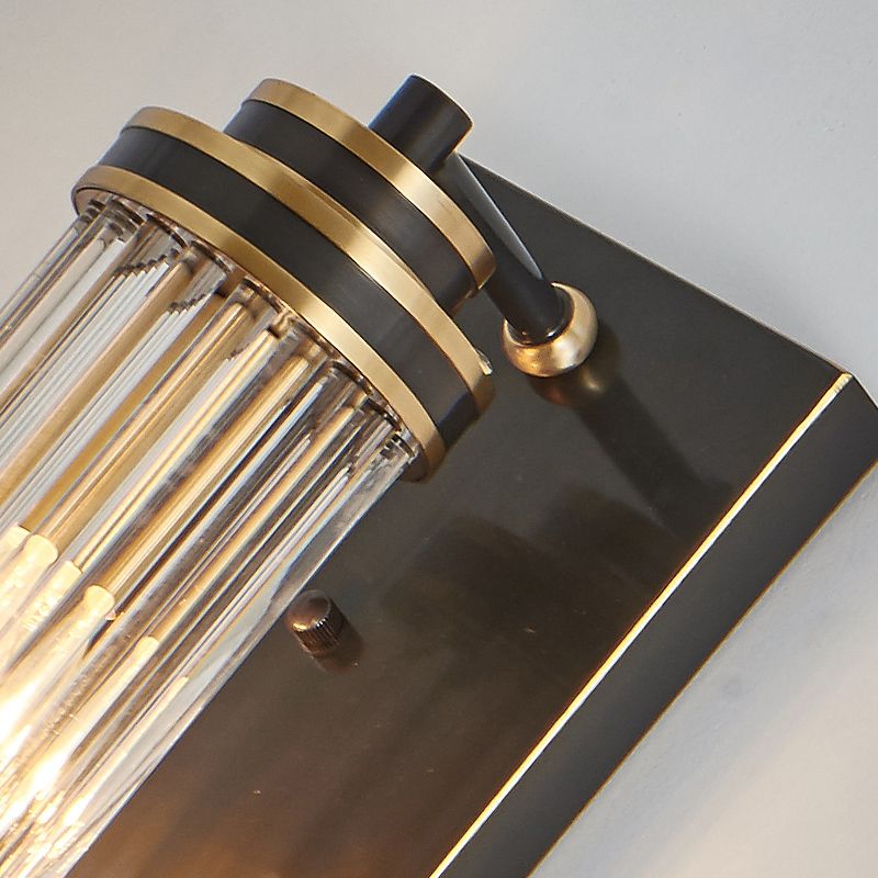 Modern Style Cylinder Shape Wall Light Crystal 2 Light Sconces for Bedroom