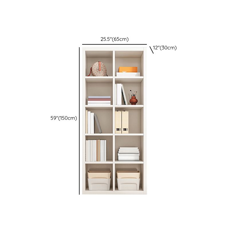 Closed Back Standard Bookcase Scandinavian Engineered Wood Bookshelf