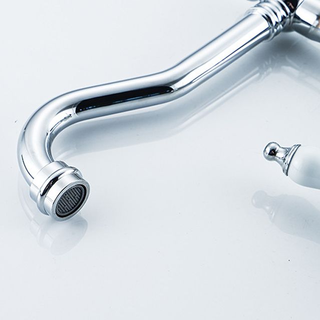 Traditional Kitchen Bar Faucet Gooseneck 1-Hole Kitchen Faucets