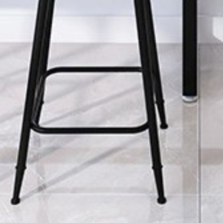 Industrial Style Iron Bar Stool Armless Bar Stool with Black Legs