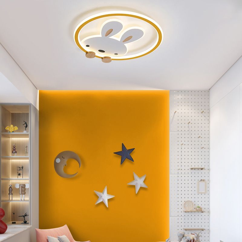 Konijn Moderne LED-plafondlamp Acryl Schaduw Inbouwlamp voor kinderkamer