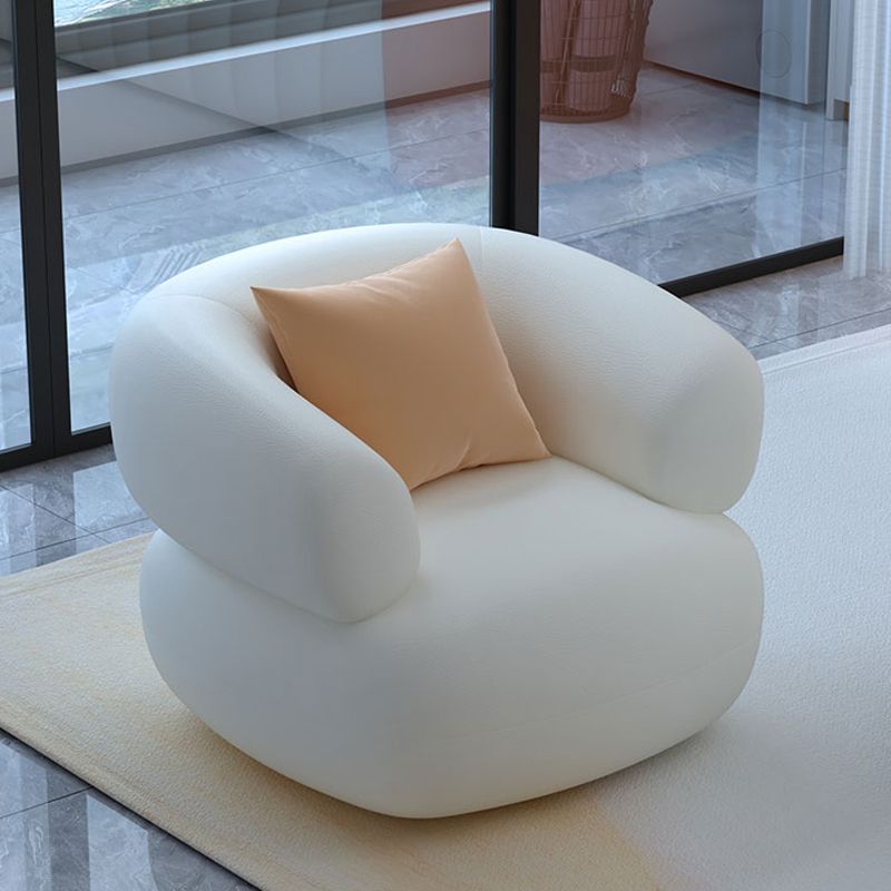 White Wooden Sectional Stain-Resistant Sectional Sofa for Living Room