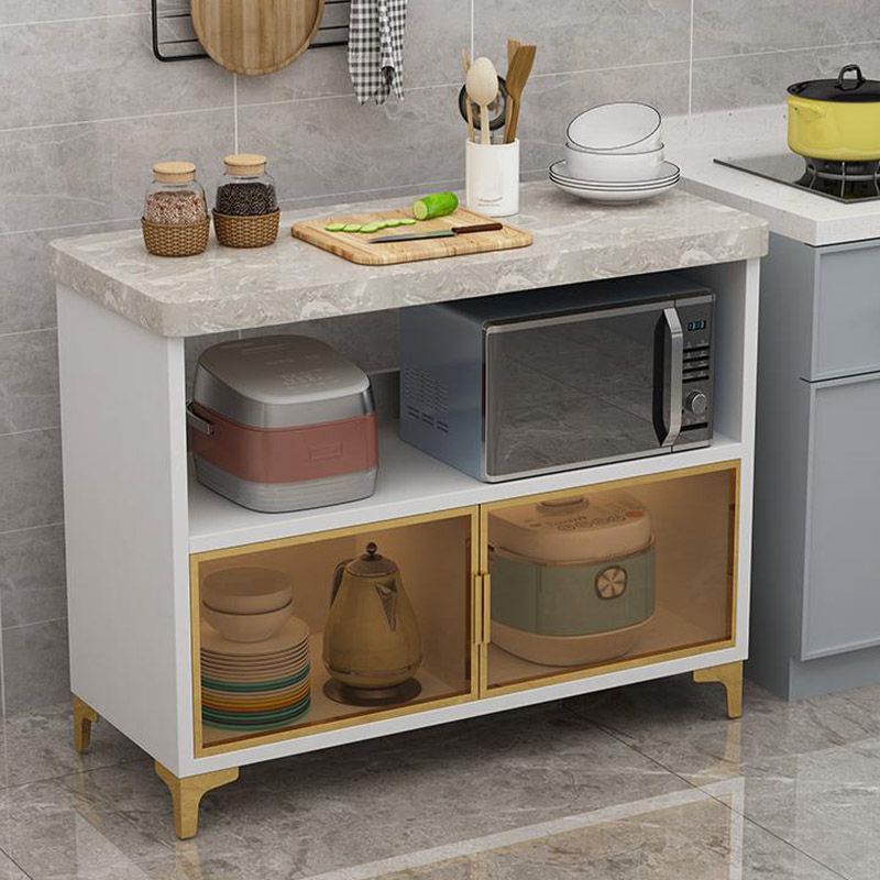 Dining Room Kitchen Island Table Marble Stationary Kitchen Island
