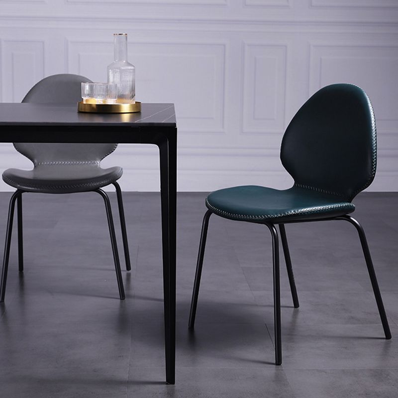 Contemporary Side Chair PU Leather Dining Chair for Home Use