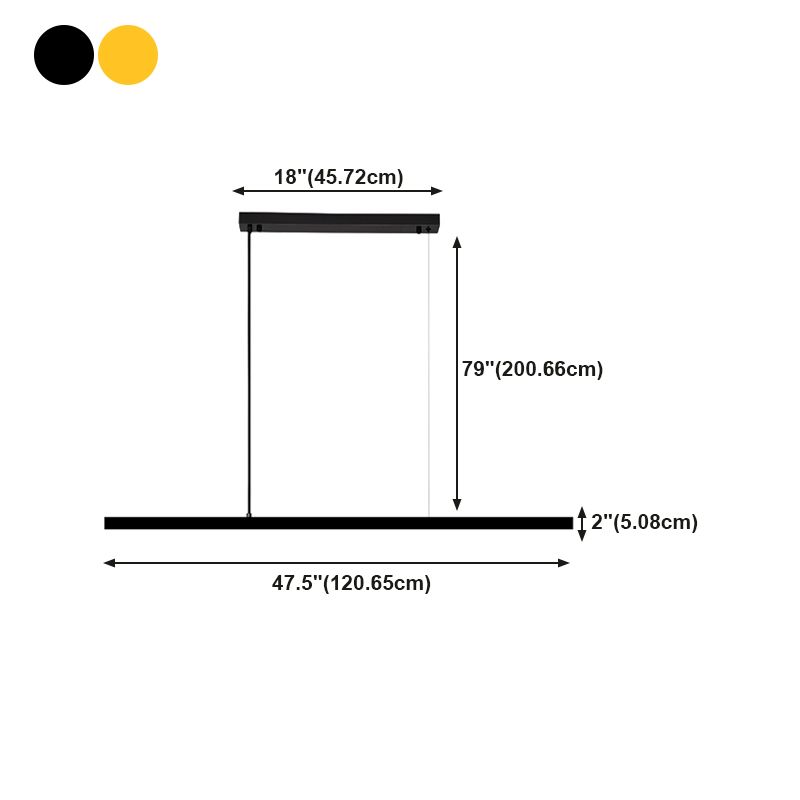 Modern Copper Island Lighting Fixtures Linear 1-Light Restaurant LED Suspension Lamp