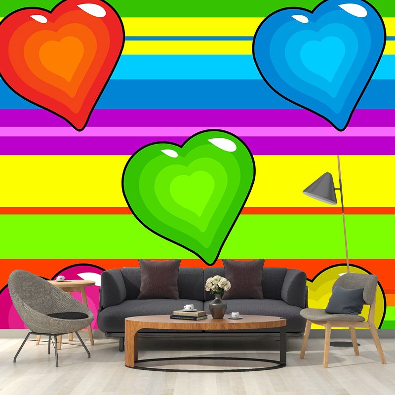 Environment Friendly Mural Wallpaper Graffiti Illustration Indoor Wall Mural