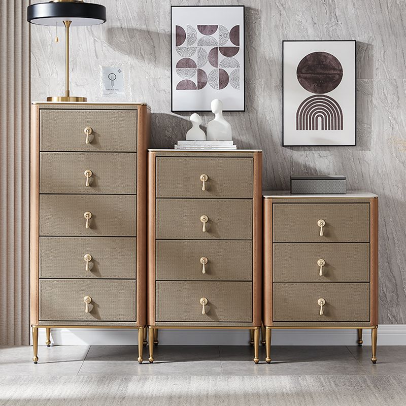 Glam Vertical Dresser 3/4/5 Drawers Storage Dresser for Living Room