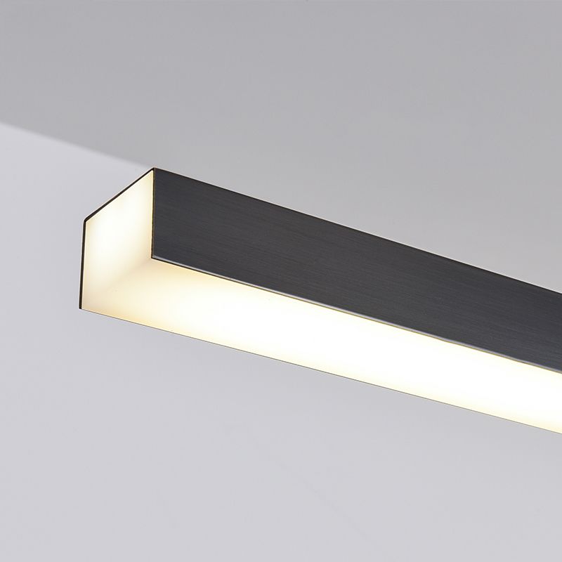 Lampe de cuivre noire Copper Lamp Pendre de restaurant linéaire moderne avec une teinte acrylique