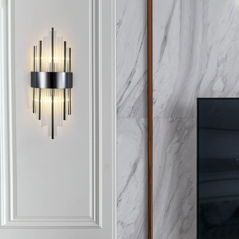 Crystal Geometric Shape Wall Light Modern Style 2 Lights Wall Light Sconce